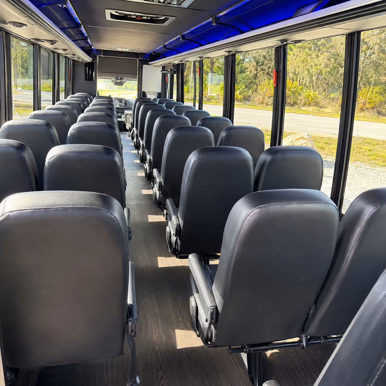 santa clara 28 passenger minibus interior
