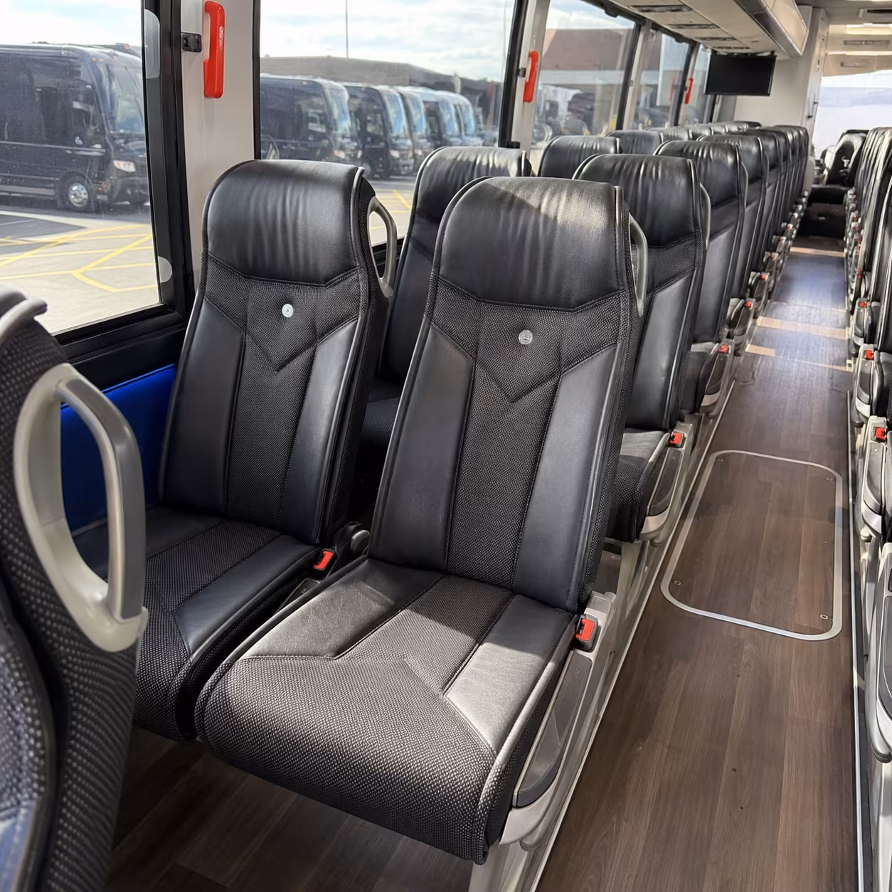 santa clara 40 passenger charter bus interior