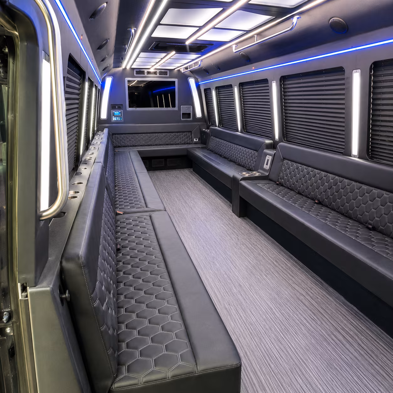 santa clara 40 passenger party bus interior