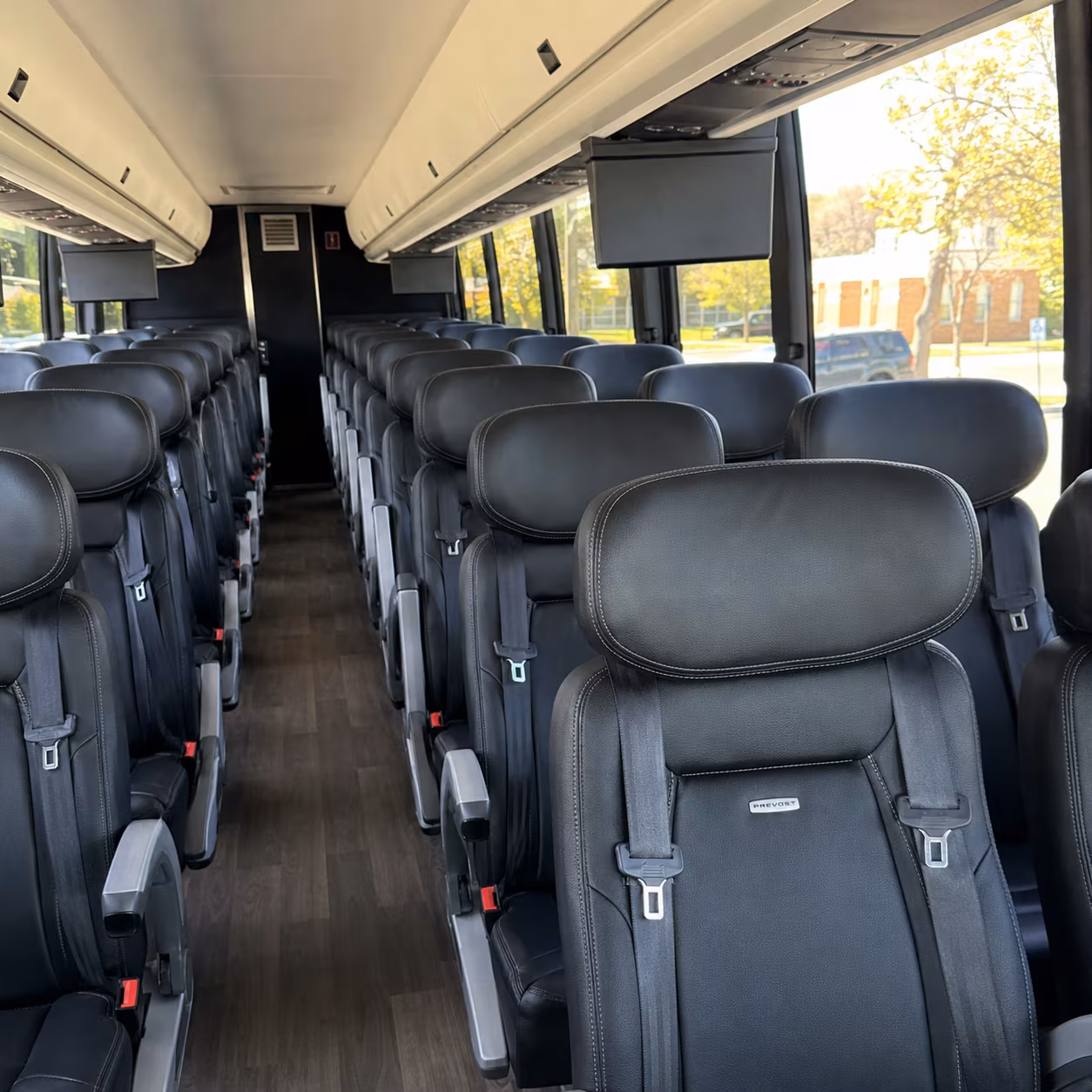 santa clara 45 passenger charter bus inside