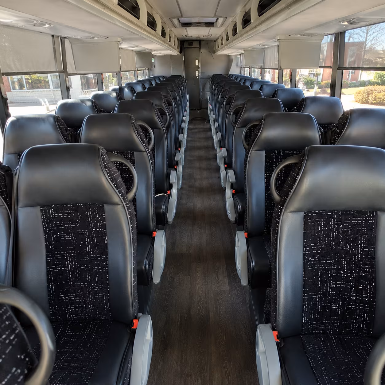 santa clara 54 passenger charter bus inside