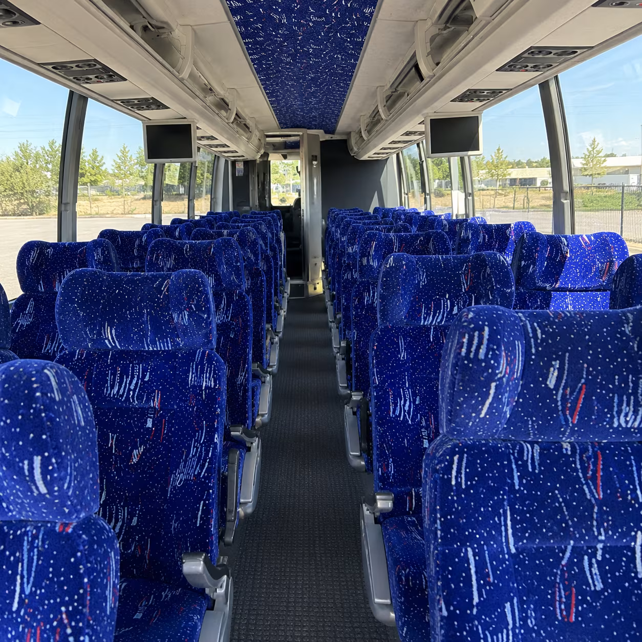 santa clara 54 passenger charter bus interior