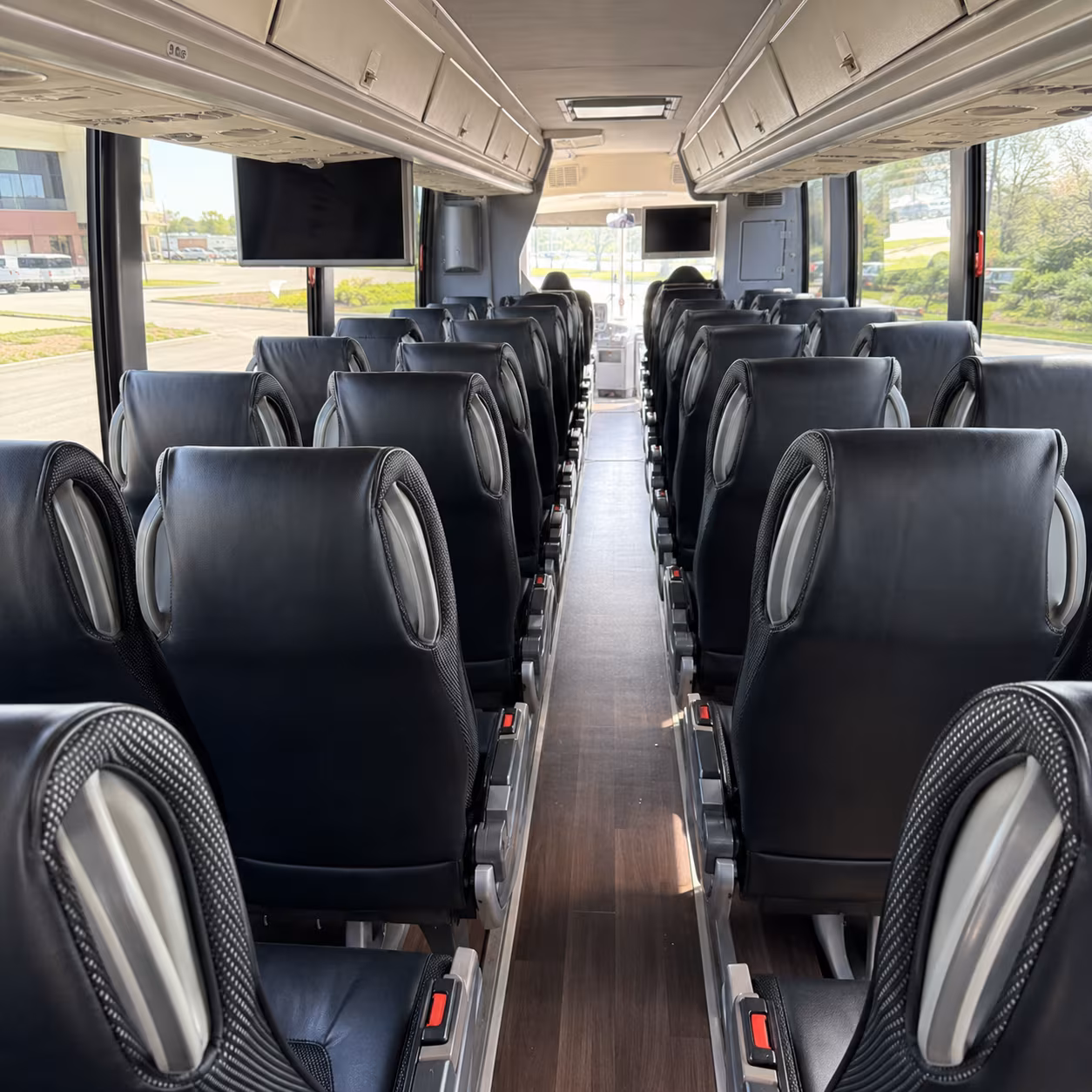 santa clara 56 passenger charter bus inside