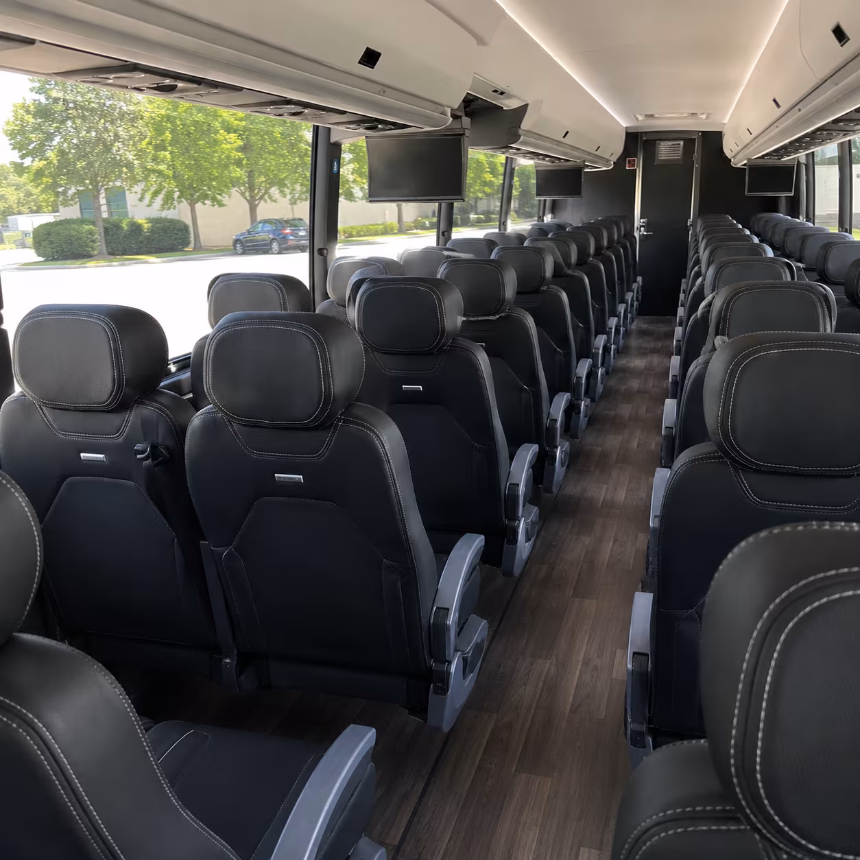 santa clara 56 passenger charter bus interior