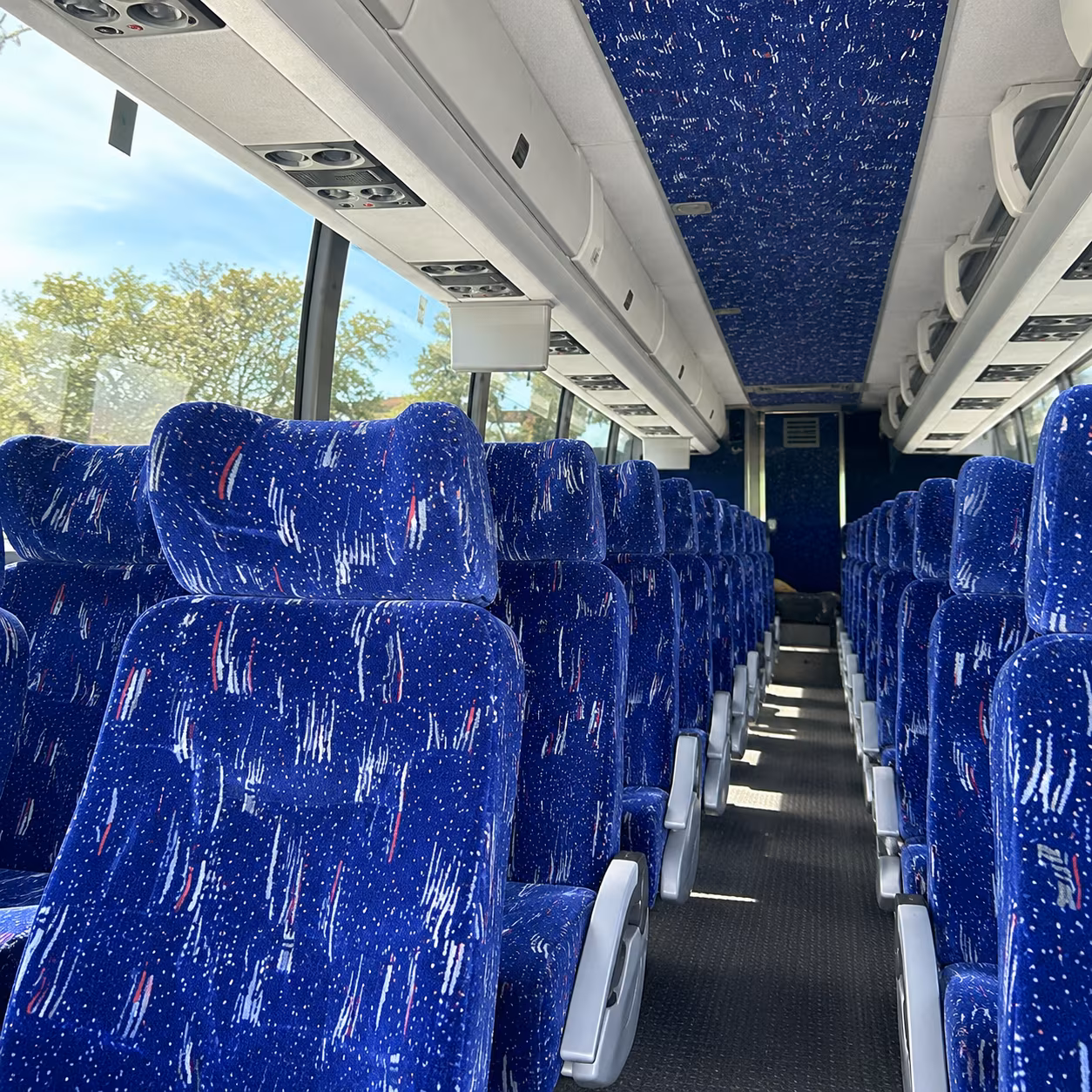 santa clara charter bus inside