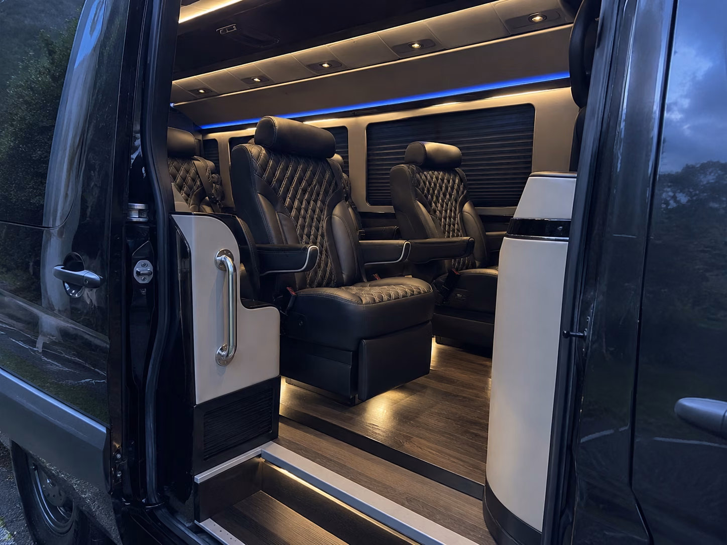 sprinter van with driver inside